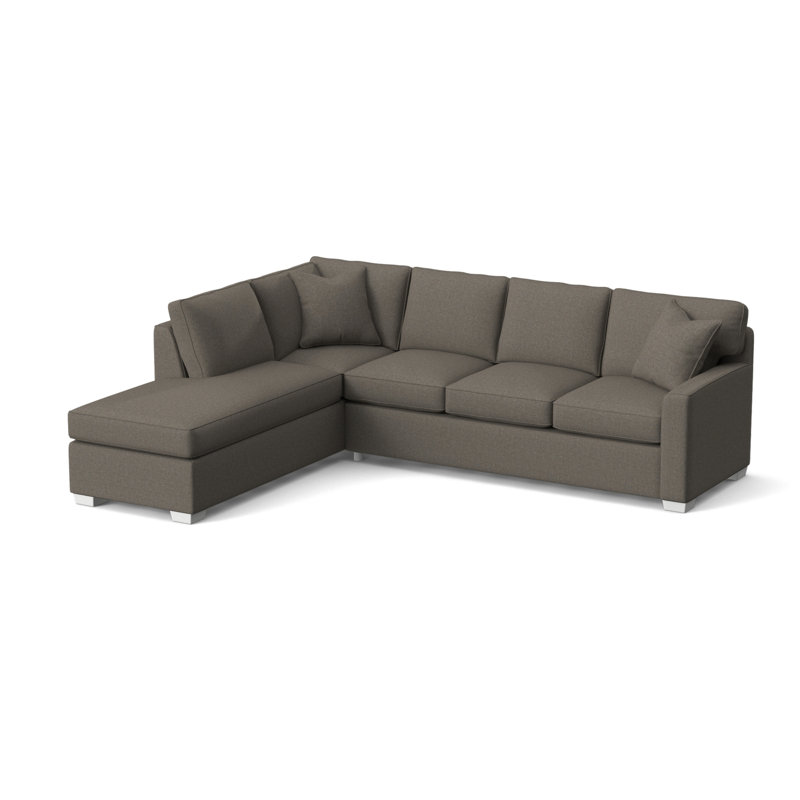 Frye Chaise Sectional, Left Hand Facing, Frost White, Gray Sugar Performance; 0863-84