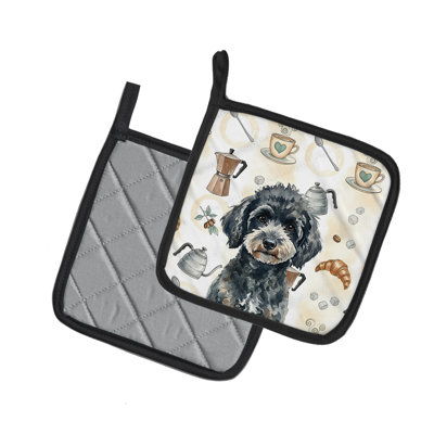Paire de porte-pots miniatures noirs