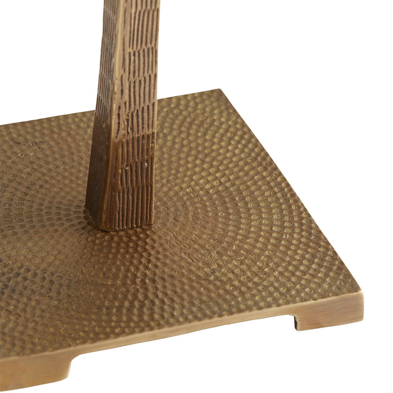 Otelia End Table, Vintage Brass
