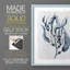 Reproduction encadrée bleu marine de varech I - bois massif-112365082-112365075