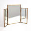 Tri-Fold Vanity Mirror-Antique Brass