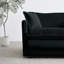 Forme de U modulaire en chenille noire, canapé en U en chenille détachable et respirant, pieds de chaise réglables en hauteur