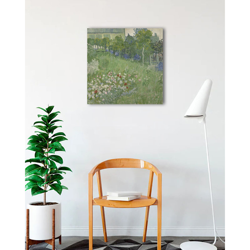 Reproduction d'art sur toile tendue, "Le jardin de Daubigny, 1890" par Vincent Van Gogh, H 24 po x l 24 po x P 1,5 po