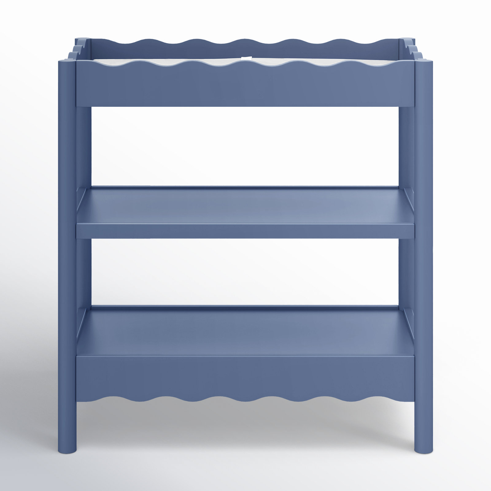 Swell Solid Wood Changing Table, Blue