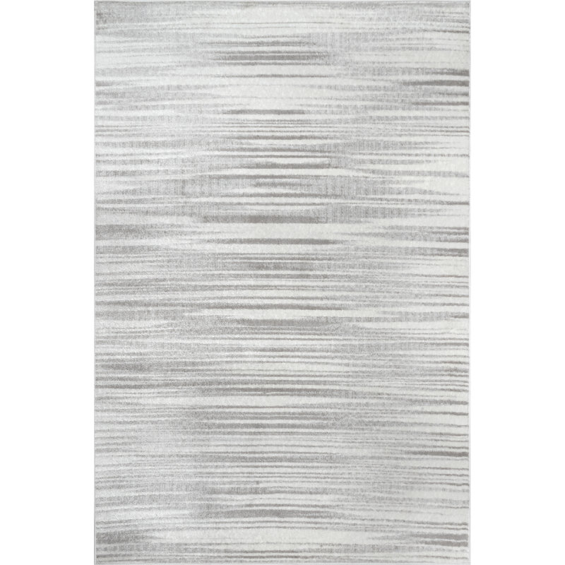 Tapis gris à motif abstrait Romolo, Rectangle 4 pi 3 po x 6 pi