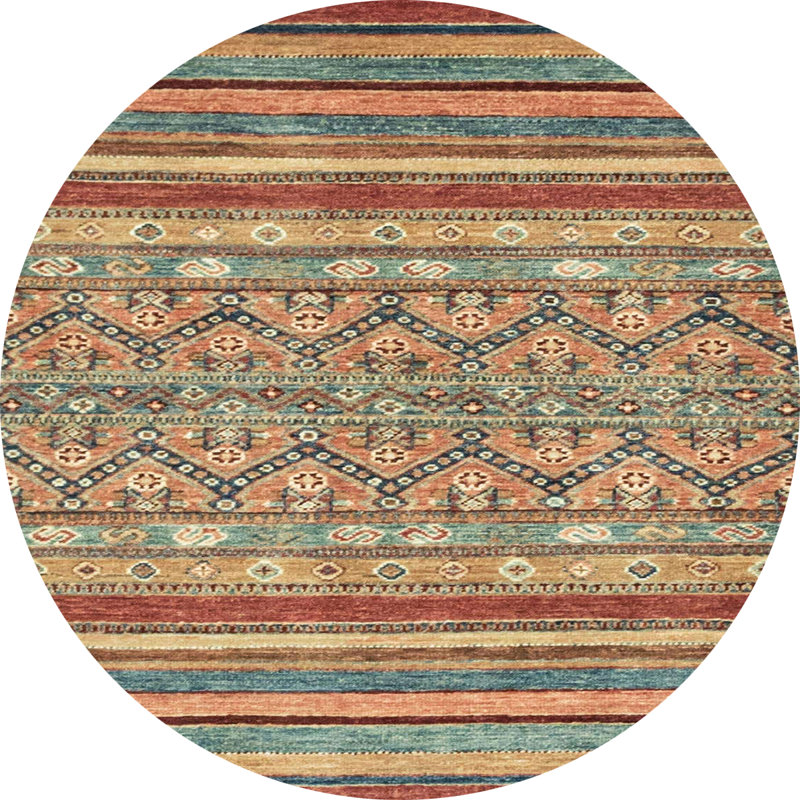 Abstract Indoor Rug, Round 6'