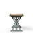 Counter Height Dining Table With X Base In Blue, Solid Wood + For