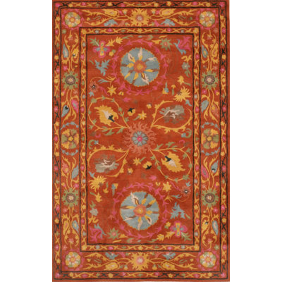 Rust Hand-Tufted Wool Geometric Rug by , Stylish and Modern Area Rug for Enhancing the Contemporary Look of Your Living Room, Bedroom, Office, or Home Décor