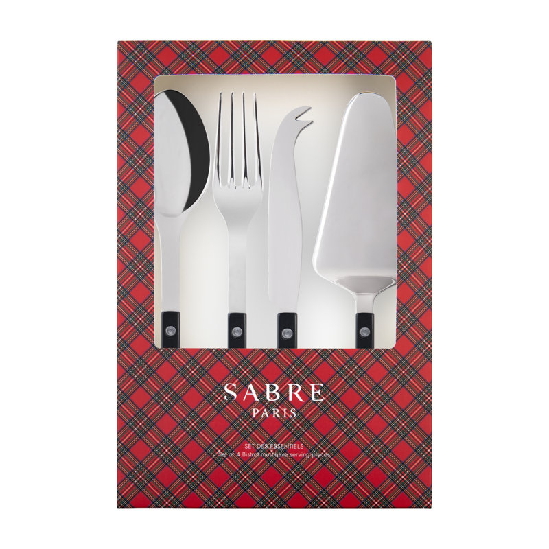 Bistrot Solid 4 - Piece Hostess Set, Black