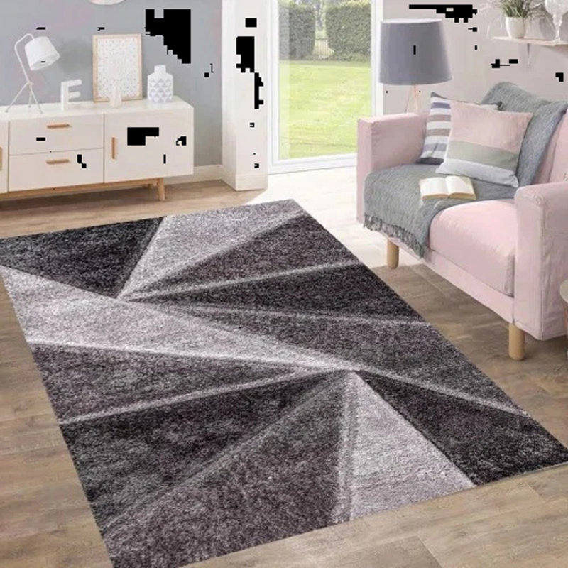 Geometric Shag Area Rug, Rectangle 200 x 290 cm