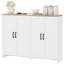 Buffet moderne avec tablettes réglables blanc