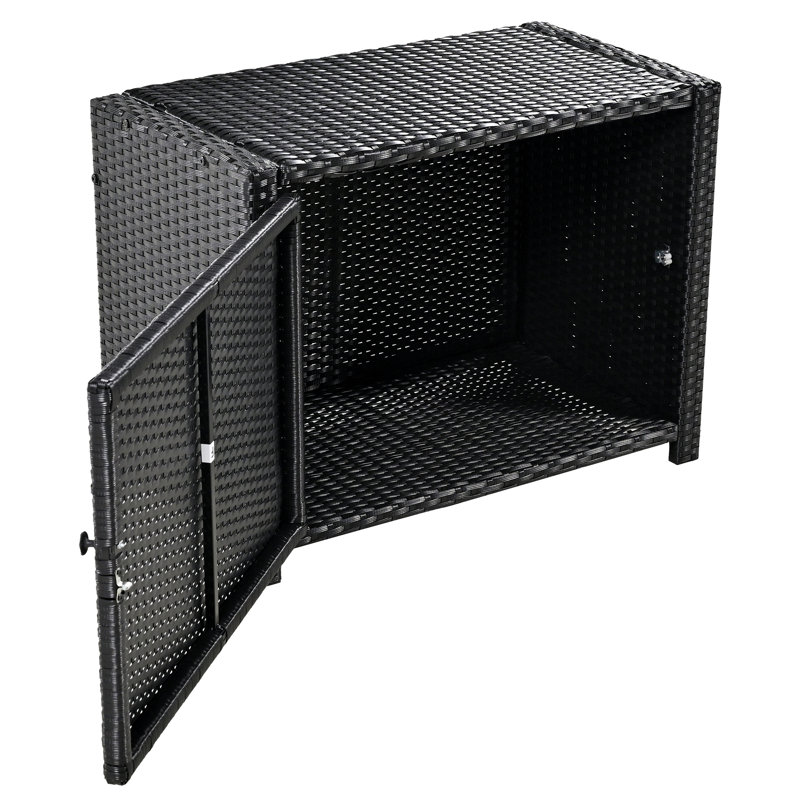 Ensemble de canapé modulaire en rotin quadrilatéral avec cadre mini spa, sièges en bois et espaces de rangement Spa, Beige