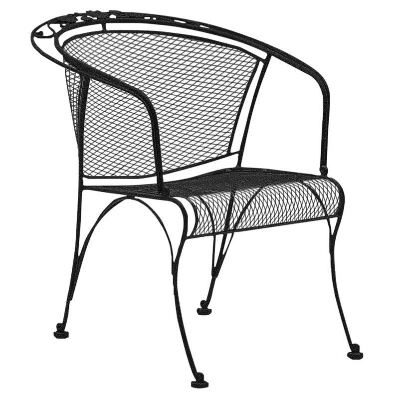 Briarwood Outdoor Lounge Chair, Textured Black