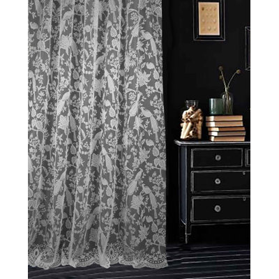 Bessie Lace Semi Sheer Curtain Single Panel