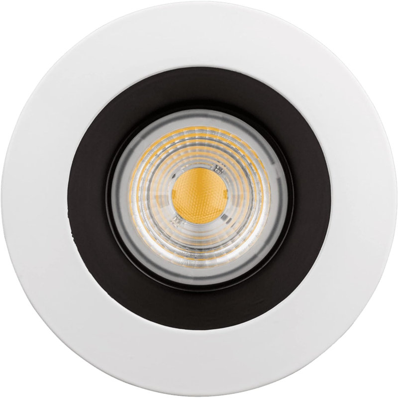 Éclairage encastré 4 "rond 15W? 1100 lumens blanc froid 41k, Noir / blanc