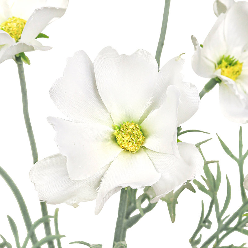 Artificial Cosmos Flower Stem Spray, White