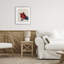 Oiseau cardinal debout encadré sous verre, conception par Cady-654047276-654047272