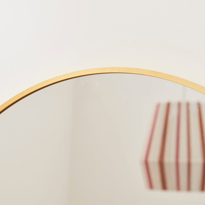 Symari 70x70cm Arch Mirror, Gold, Aluminum