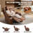 Extra Wide PU Leather Manual Recliner w/Massage & Heat, 350Lb Capacity, 3 Colors-1368383595