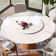 Round Dining Table With Lazy Susan Turntable Eco-Friendly And Scratch-Resistant For Dining Room Kitchen 6-8