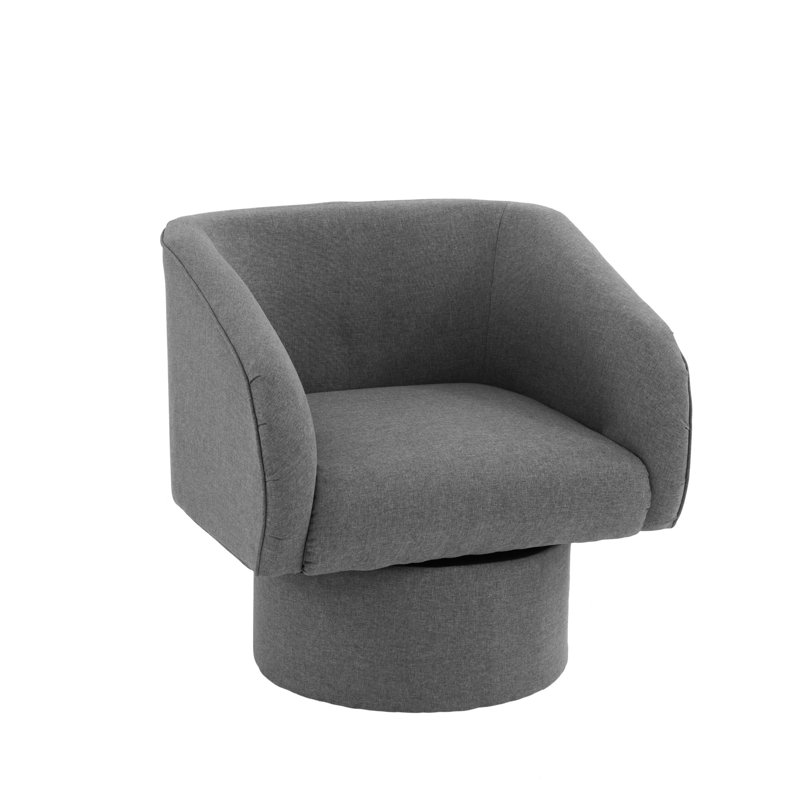 Chaise d'appoint rembourrée classique en tissu 1pc, Gris