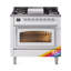 ILVE Nostalgie II Noblesse 36 inch Dual Fuel Range (Triple Glass Door, RAL)-1204574479-1204574482