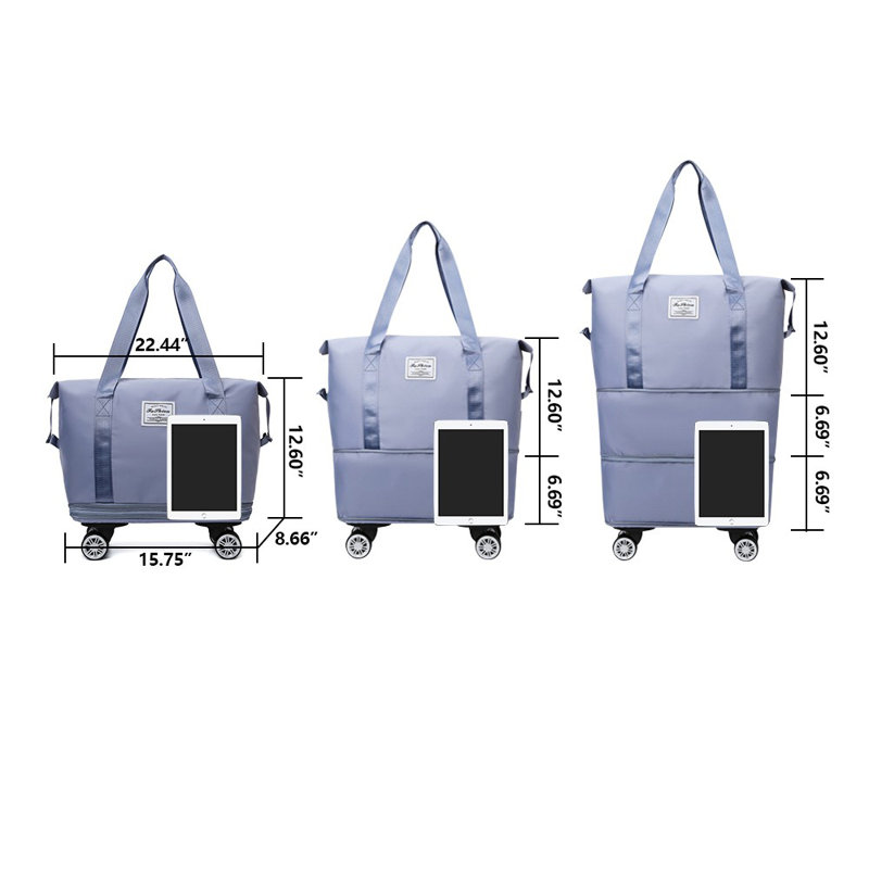 Valise légère pliable extensible à roulettes