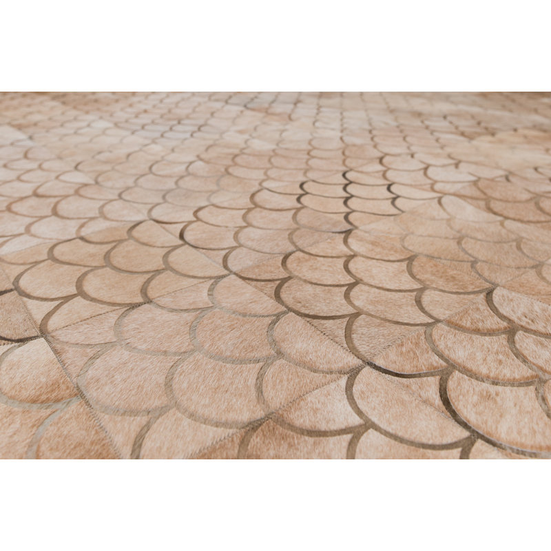 Luneta Cowhide Area Rug in Brown