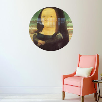 "Fernande Botero's L'interpretation de la Joconde" imprimée sur verre trempé pour un élégant art mural