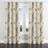 Boho Curtains - Orange Botanical Sand Garden Velvet Grommet Curtain - 1 Panel-1602222470-1602222464