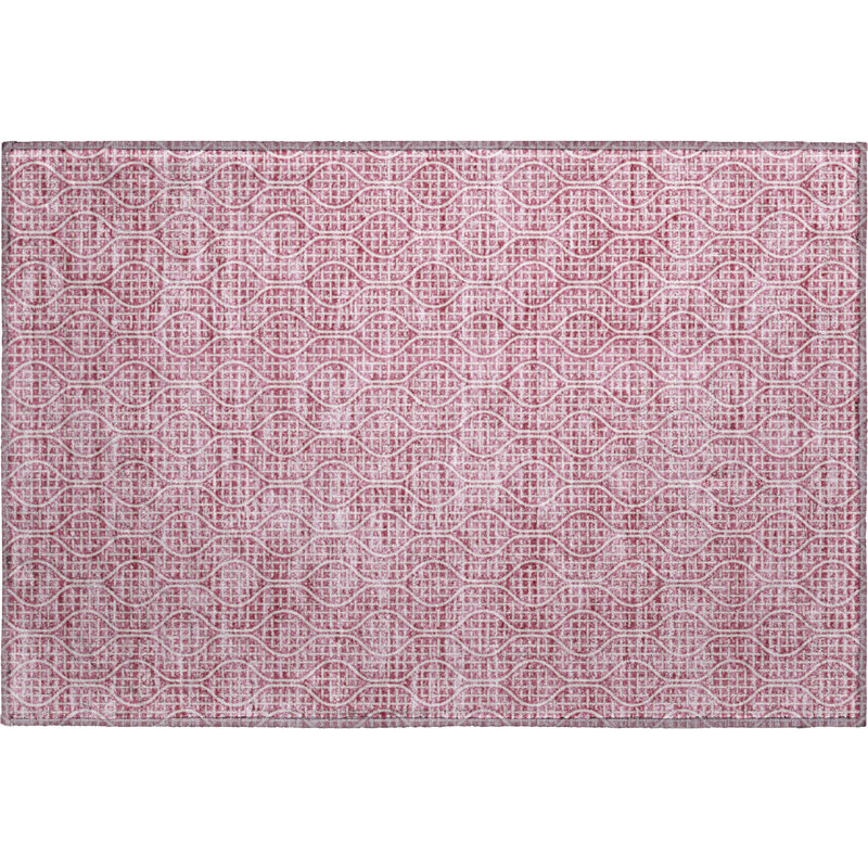 Premium Machine Washable Prisco Blush Rug, Rectangle 1'8" x 2'6"