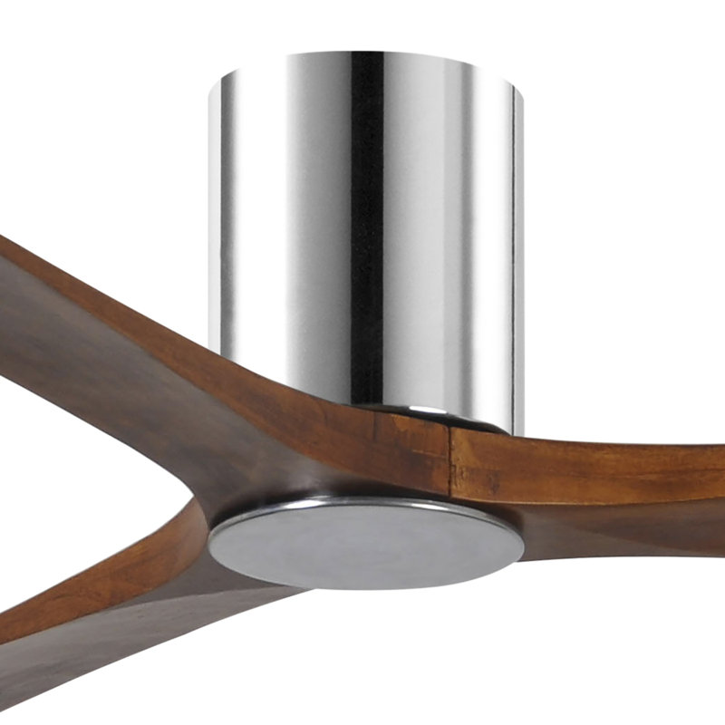 Irene LED Ceiling Fan, Polished Chrome, 60", Walnut