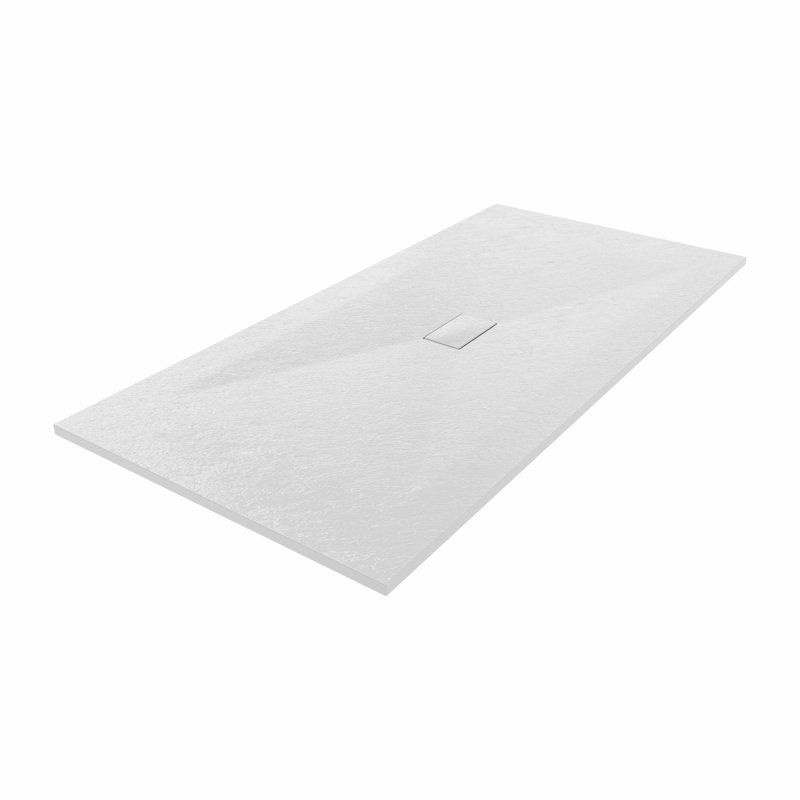 Bozidar W 32mm D Rectangle Shower Tray, 200cm H x 100cm W x 3.2cm D, White
