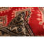 Tapis de la surface en laine rouge/brune 6 pi 1 po x 9 pi 5 po "one-of-kind" à la main-noué la 1980 Overdyed