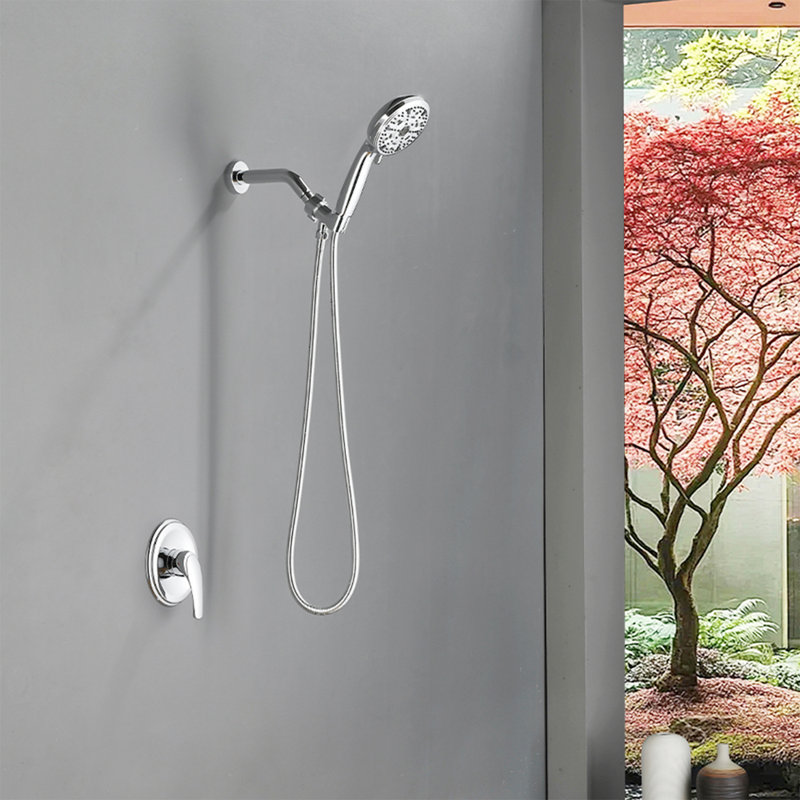 Volume Control Shower Faucet with Rough in-Valve, Chrome