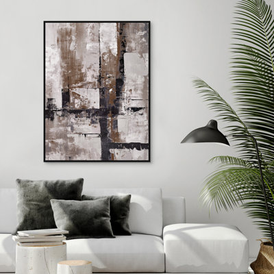 «Nuetral Abstract 2» par Willowbrook, art mural encadré