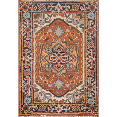 Tapis oriental traditionnel orange 2 x 3
