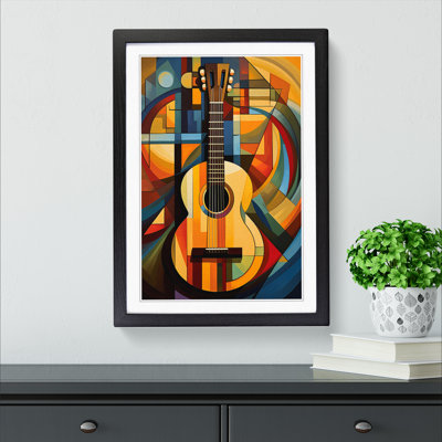 Acoustic Guitar Orphism No.2 - Framed Print