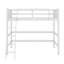 Lit mezzanine simple en bois massif avec échelle-193428064