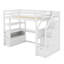 Lit mezzanine simple avec bureau et tablettes-797526394