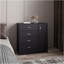 Commode, 1 porte, 4 tiroirs, 2 tablettes, wengé noir