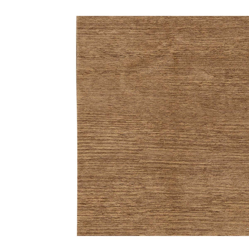 Tapis brun / beige en laine noué à la main 4 pi 7 po x 6 pi 8 po