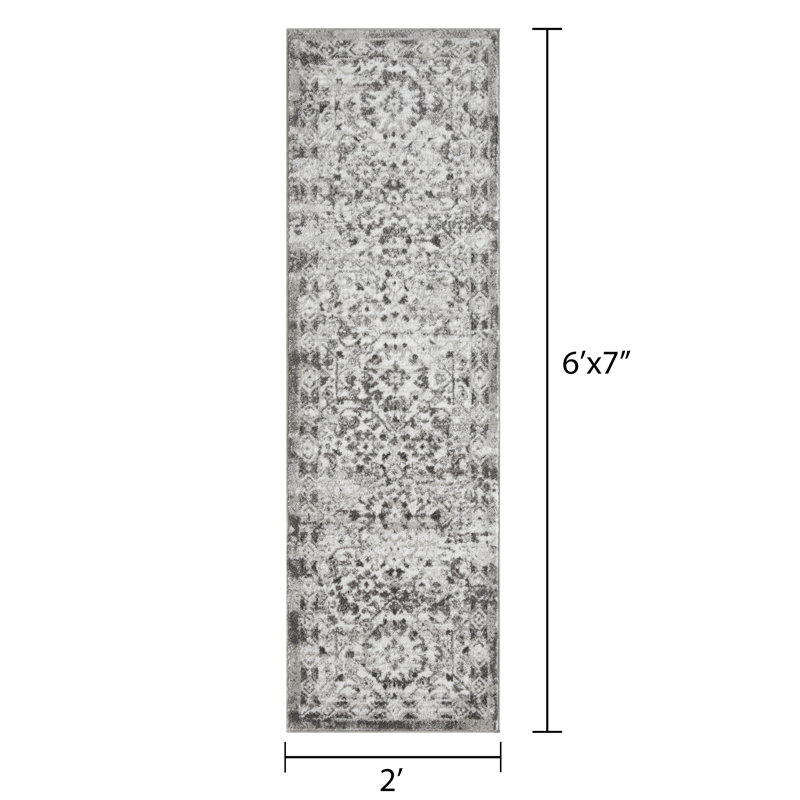 Ragheb Washable Oriental Indoor Rug, Runner 2' x 6'7"