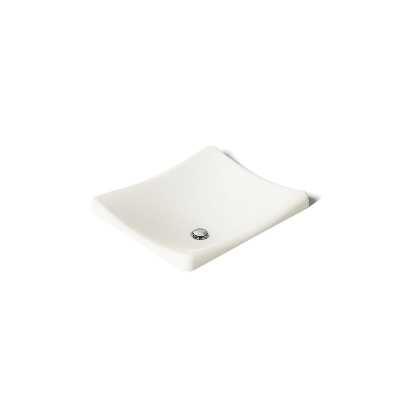 DemiLav Metal Specialty Vessel Bathroom Sink, Biscuit