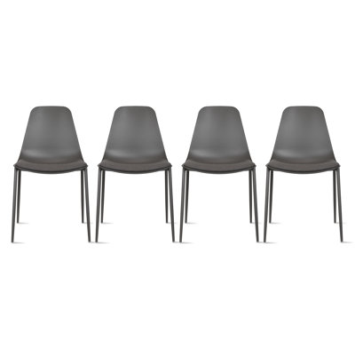 Lorre Dining Side Chairs with Upholstered Fabric Cushion Seat and Metal Legs -  Corrigan StudioÂ®, E95649CB1FBD44B2A391FD20B22341DE