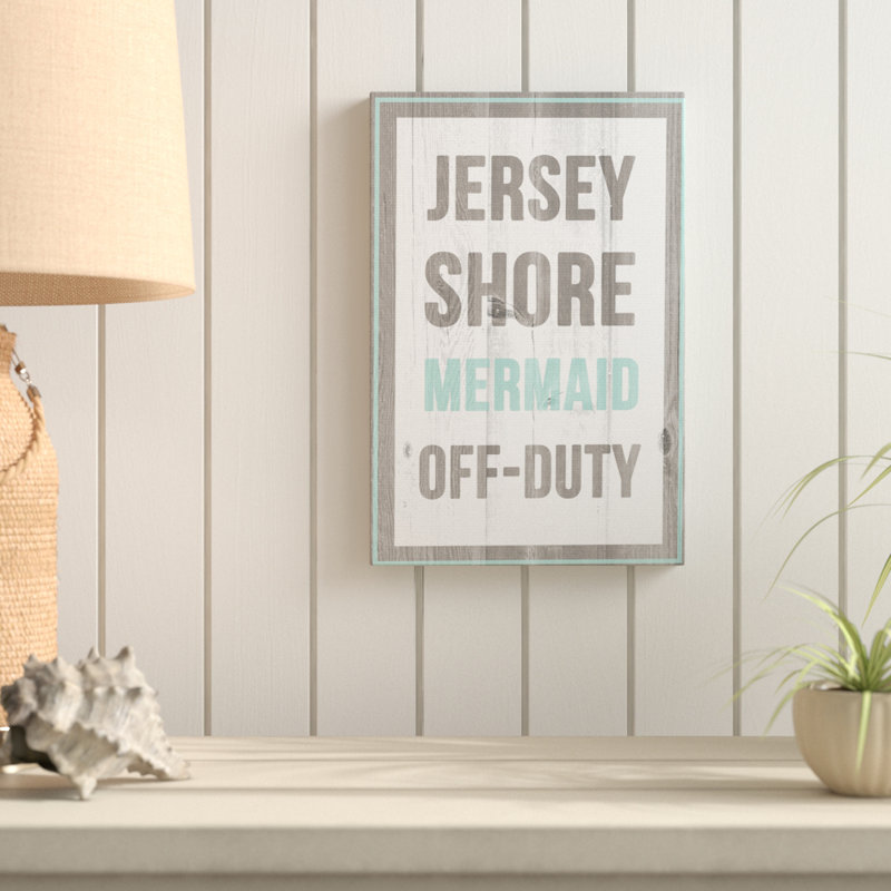 « jersey shore sirène off duty », art textuel, H 30 po x l 24 po, Toile tendue