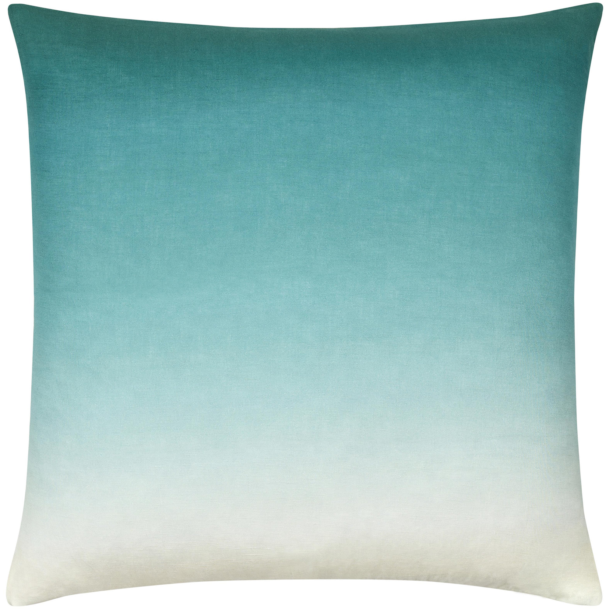 Deadra Ombre Linen Throw Pillow, 20" x 20", Pillow Cover Only - No Insert, Emerald