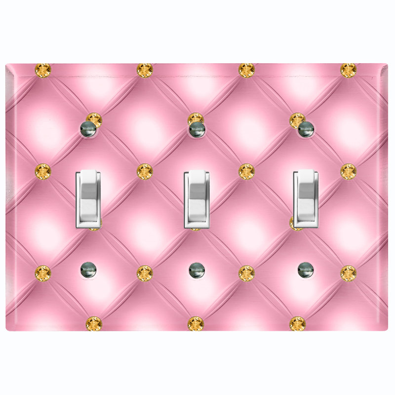 Patterned 3 - Gang Toggle Light Switch Standard Wall Plate