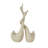 Cole And Grey Ceramic Intertwined Swan Decorative Sculpture