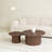 Coffee Table Set of 2 ,MDF Round Coffee Table for Living Room ,Apartment,Leisure Area Walnut